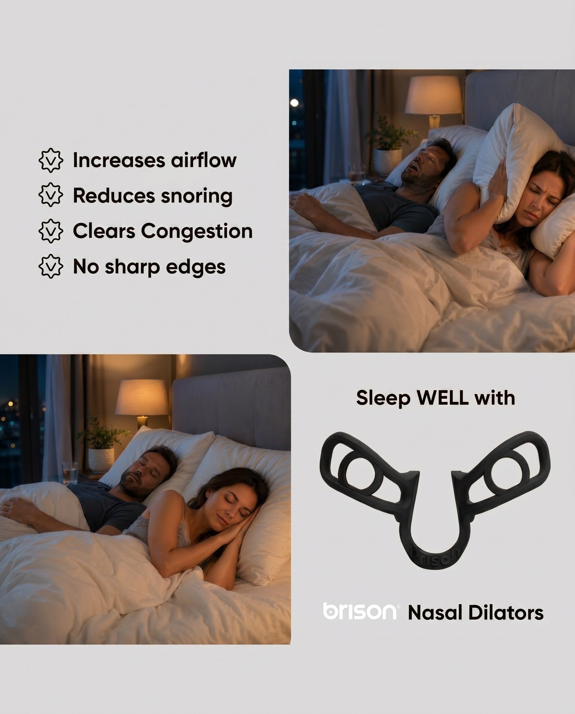 Brison nasal dilators, nose dilators, breathing dilator, nose openers for sleeping