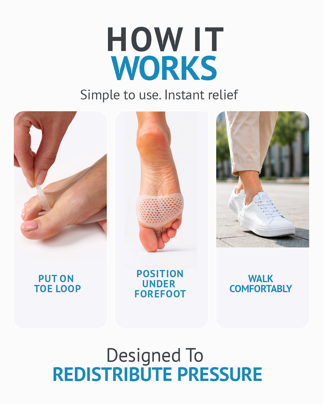 Foot Pads, Metatarsal Pads, Metatarsal Foot Pads for Shoes