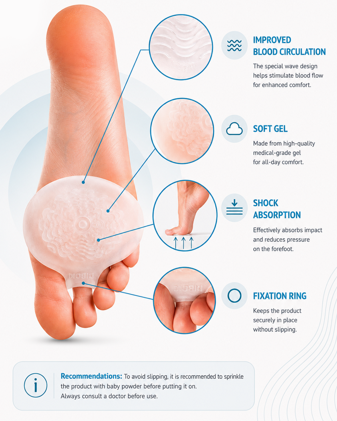 Metatarsal Pads, Metatarsal Foot Pads for Shoes